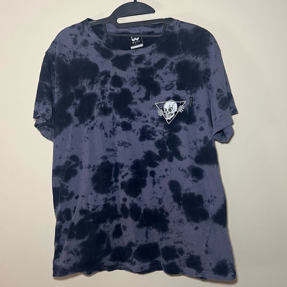 WXYZ Tee Shirt- Tie Dyed- Skeleton Pocket- Size Medium